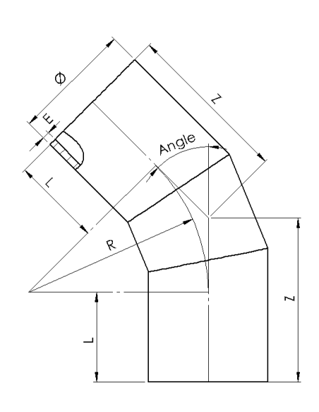 Coude 45° PEhD Injecté SDR11 ⌀20-400mm